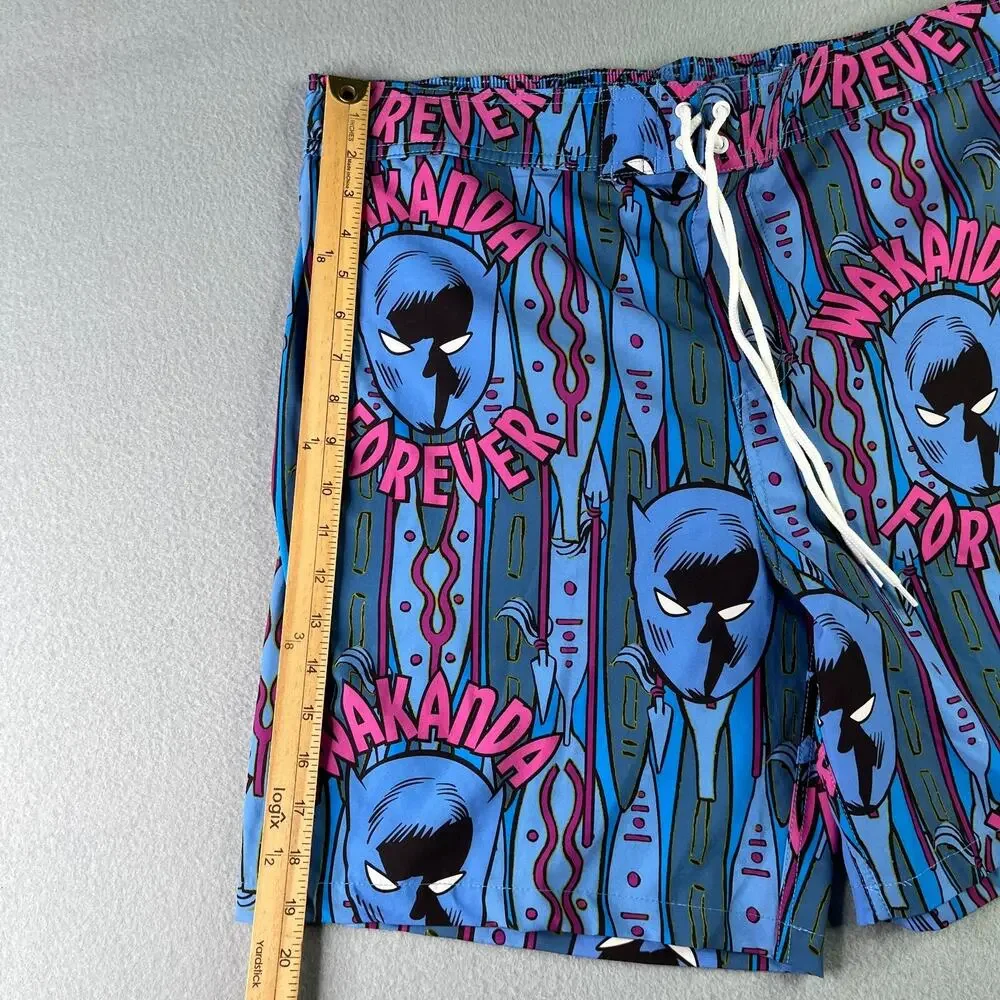 Marvel Wakanda Forever Swim Trunks Mens Lined Large Bathing Suit Mens New NWT
